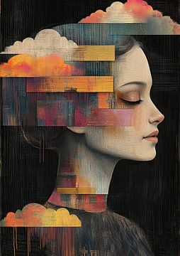 Vrouw Abstract van Kunst Kriebels