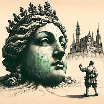 De bourgeois roept de koningin van Hey Art!