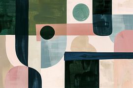 Harmonische Geometrie in sanften Tönen von Poster Art Shop