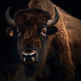 The Powerful Bison protret van ArtfulAurora