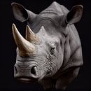 Portrait of rhinoceros on black background by Animaflora PicsStock thumbnail