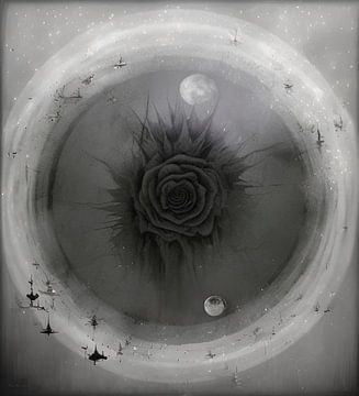 Monochrome kosmosbloei van fadi van yaldani