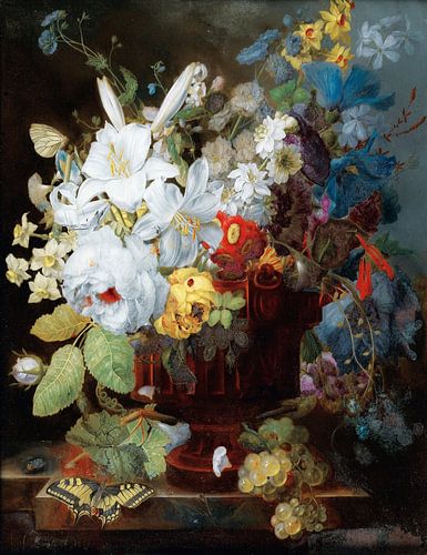 Stilleven met bloemen, George Frederik Ziesel