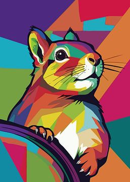 Eekhoorn Pop Art van MIROKKU