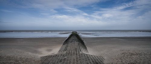 Panaorma sur la côte belge de la mer du Nord