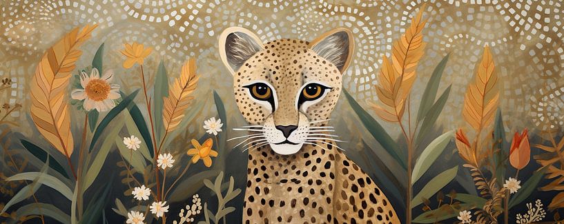 Flora Leopard by Wonderful Art