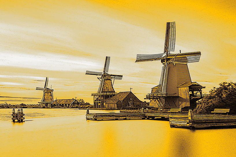 Goldene Windmühlen von Hendrik-Jan Kornelis