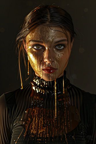 studioportret smeltende vrouw