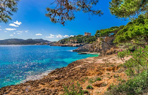 Mallorca eiland landschap, prachtige kust van Cala Ratjada, Spanje Middellandse Zee