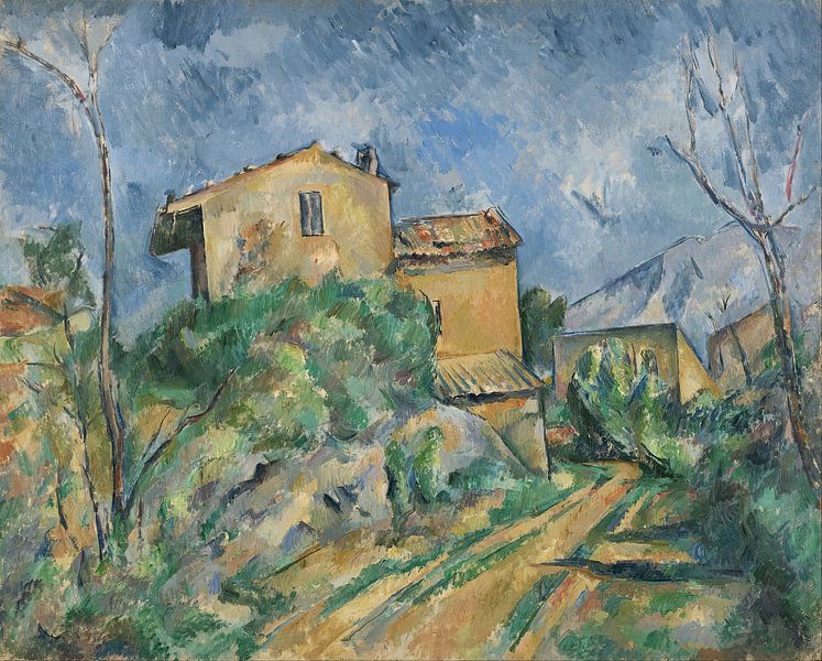 Huizen in de Provence - De Riauxvallei bij L&#039;Estaque (ca. 1883) van Peter Balan
