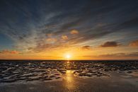 De Waddenzee bij zonsondergang van Karla Leeftink thumbnail
