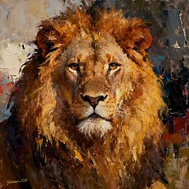 Faune sauvage - Une grâce indomptable - Lion 3 sur Johannas Art Creations
