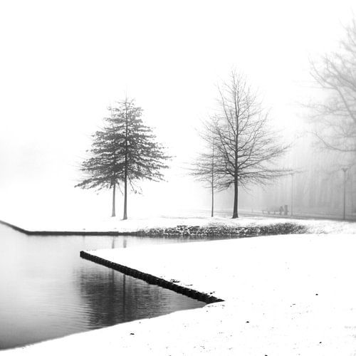 Mist en sneeuw.