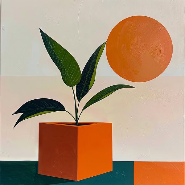 Plant in sunlight - Abstract botany by Poster Art Shop