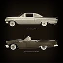 Chevrolet Impala 1959 und Ford Thunderbird Cabriolet 1957 von Jan Keteleer Miniaturansicht