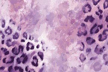 Leopard print in Purple Velvet Abstract Pattern by Eva Lee