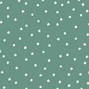 Bloemen patroon - kinderkamer donker groen van Studio Hinte thumbnail