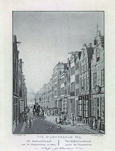A. Lutz, Ansicht der Kalverstraat in Amsterdam, 1825