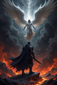 XERATHION – Un guerrier de l’enfer combat un ange
