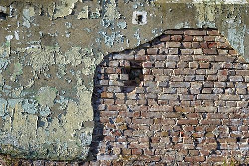 mooie oude vervallen stenen muur