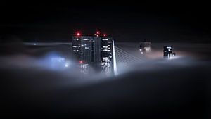 Rotterdam im Nebel von Jeroen van Dam