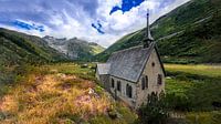 Kirche von Gletch in den Schweizer Alpen von Rens Marskamp Miniaturansicht