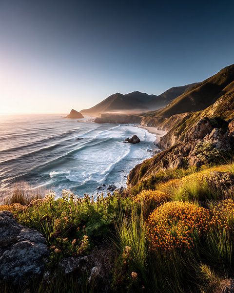 Licht über dem Horizont von fernlichtsicht