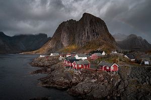 Norway Red fishermen's cottages in Hamnoy