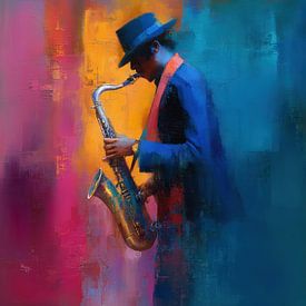 Abstract saxophonist by TheXclusive Art