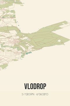 Vintage landkaart van Vlodrop (Limburg) van Rezona