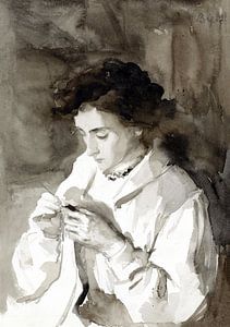 Hackende Frau, Bramine Hubrecht - ca. 1890