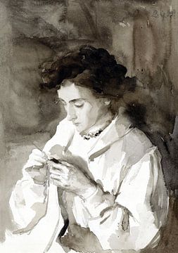 Hakende vrouw, Bramine Hubrecht - ca. 1890