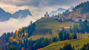 Herbst in Colle Santa Lucia, Italien