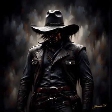 Country & Western - Le cow-boy du crépuscule sur Johannas Art Creations