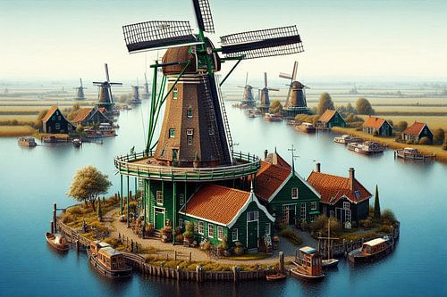 Zaanse Schans Molens Nederland