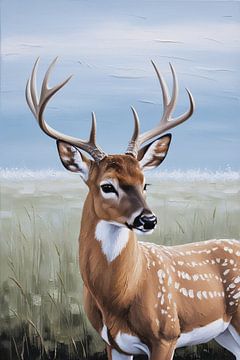 Realistisch hert in de natuur van Art & Soul Creations