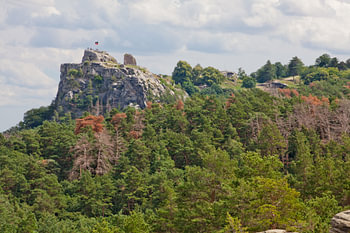 Vue des ruines du château de Regenstein près de Blankenburg (Saxe-Anhalt)