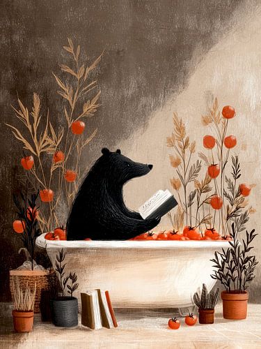 Bear taking bath by JBJart Justyna Jaszke