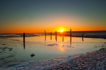 Lever de soleil sur la mer des Wadden