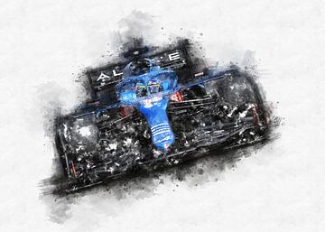 Fernando Alonso 2021 von Theodor Decker