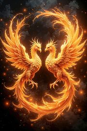 IGNIVARA - Twee feniks-tweelingen als symbool van eeuwig leven van INFERAURUM