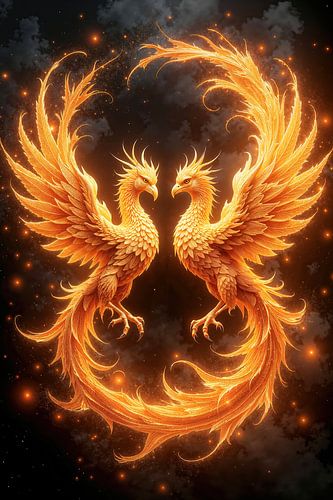 Fantasy Deluxe: IGNIVARA - Deux phénix jumeaux comme symbole de vie éternelle