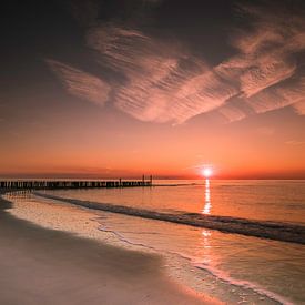 Sunset on the Beach by Arjen Hartog