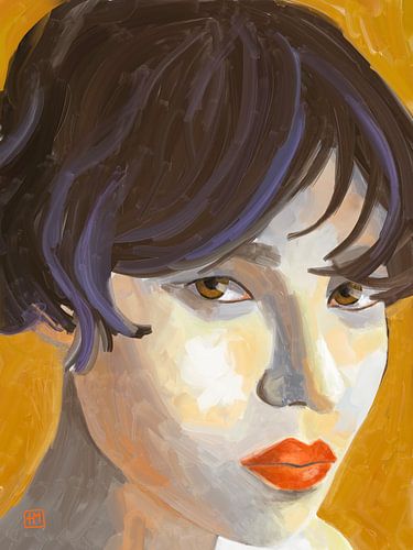 Liefde, close up portret van een mooie vrouw.