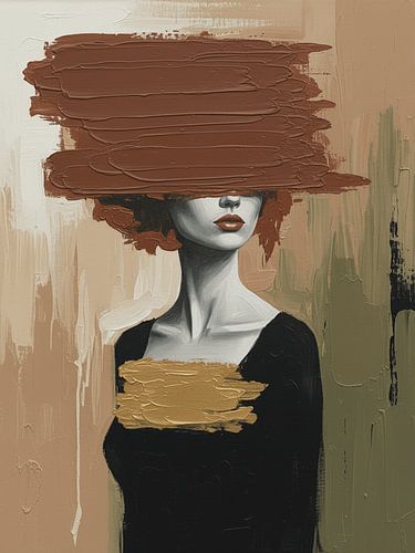 aardetinten - abstract art woman 5 von TW living