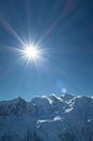 Strahlende Sonne über dem Mont Blanc von Menno Boermans Miniaturansicht