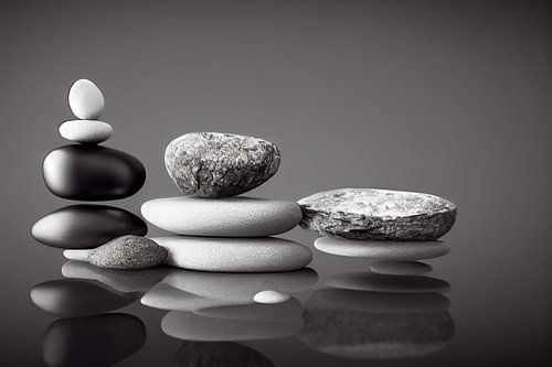 Zen stenen achtergrond illustratie