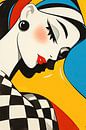 Vrouw Met Rode Lippenstift van OMG Art thumbnail