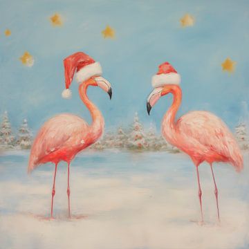 Fröhliche Flamingos von Whale & Sons