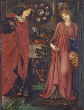 Fairer Rosamund und Queen Eleanor, Edward Burne-Jones.